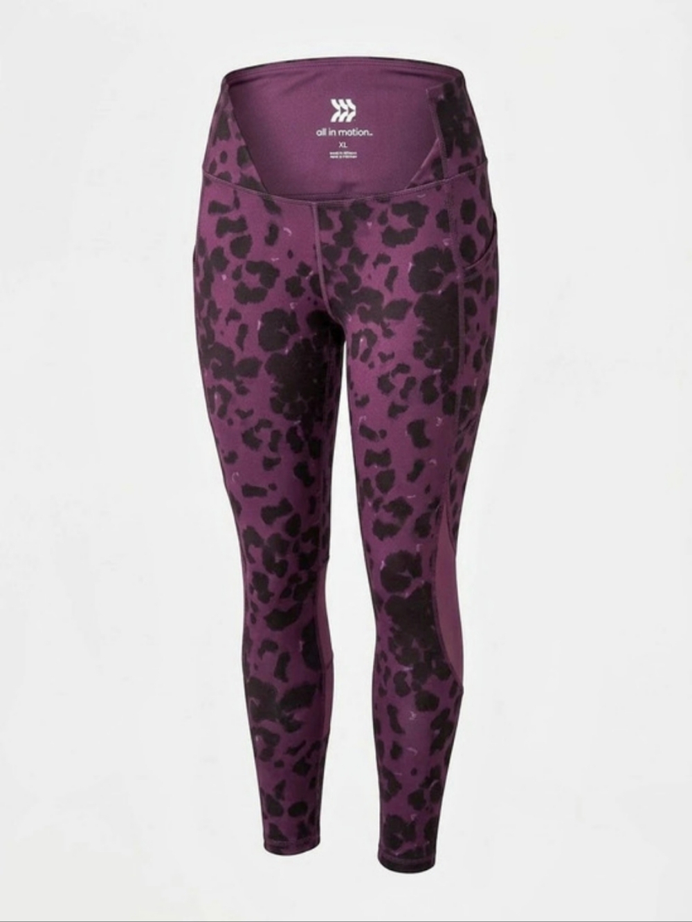 all in motion Animal Print Leggings Purple & Black Size XL
